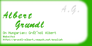 albert grundl business card